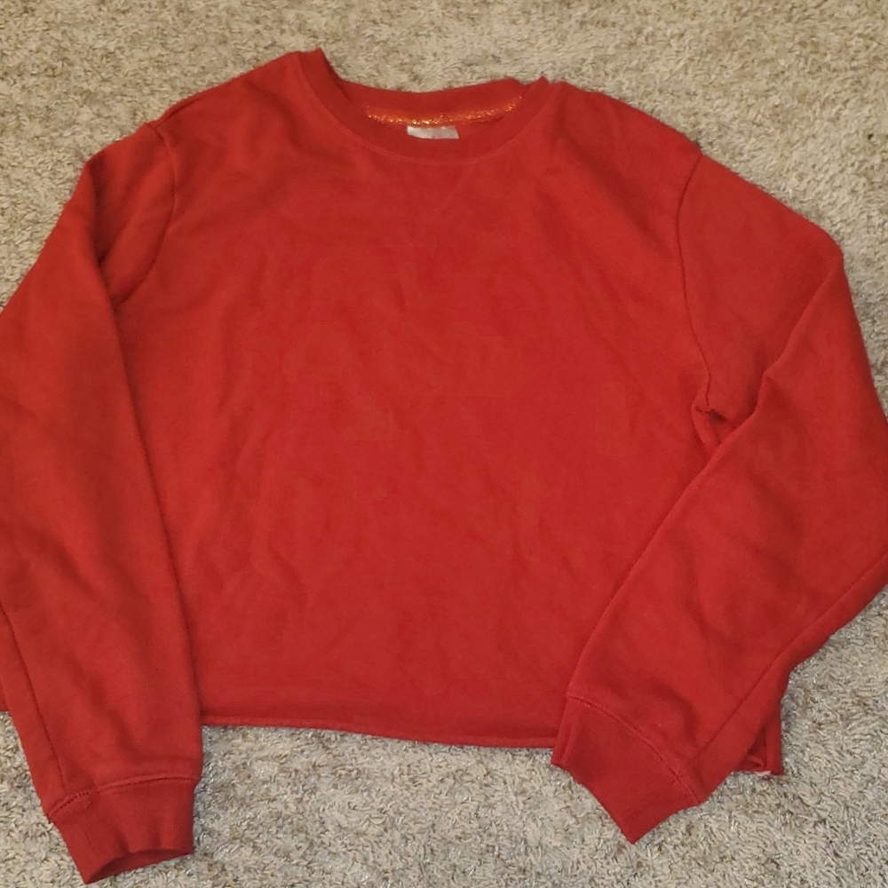 Wondershop Red Long Sleeve Sleep Shirt Size Medium